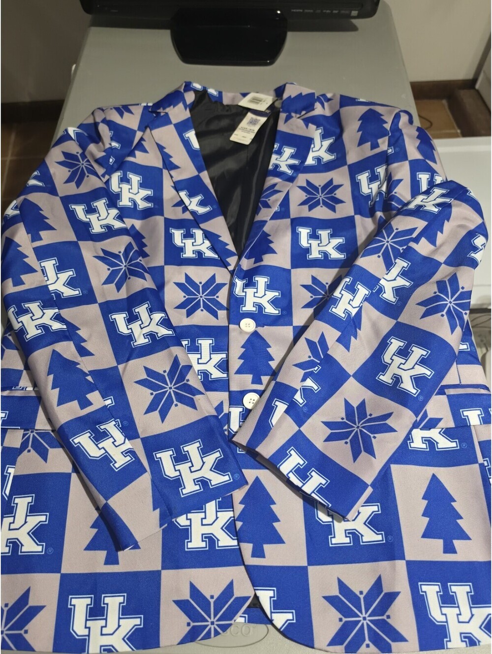 Kentucky Wildcats Football Logo Sport Coat Blazer Jacket Size 46 Ncaa College